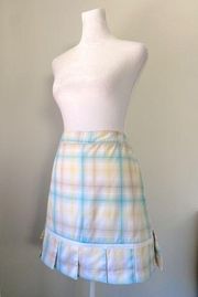 Izod Cool FX Plaid Pleated Hem Athletic Skort