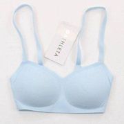 Athleta M Ritual Adjustable Bra Powered Blue Medium D DD NWT