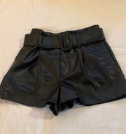 Faux Leather Shorts