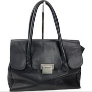 Walter by Walter Baker Pebble Leather Black Shoulder Bag Purse Handbag