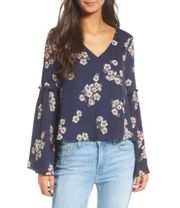 Audriana Floral Bell Sleeve Top