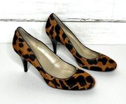 Talbots Leopard Print Pumps Heels Brown Black Shoe Size 7.5