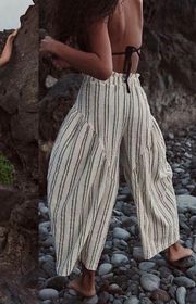 Free People NWOT Poppy Stripe Crop Wide Leg Pants