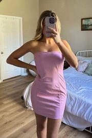 Pretty Little Thing Pink Faux Leather Mini Dress