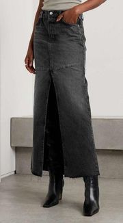 Reformation Tazz Paneled Organic Denim Skirt