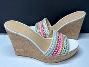 NWOB  Dali Woven Wedge Sandals in white women’s size 11