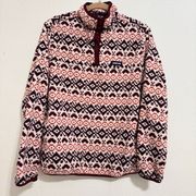 Lands End Patterned Fleece 1/4 Snap