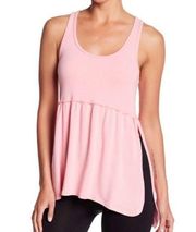 Free Press Pink Vented Racerback Tank Top Small