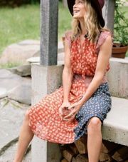 Floral Prairie Midi Skirt 