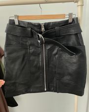 Vegan Leather Miniskirt