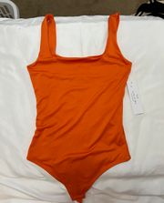 Orange Tank Top Bodysuit 