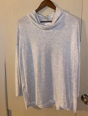 Lou & Grey Light Heather Grey Cowl Neck Sweatshirt Loungewear Top  - size medium