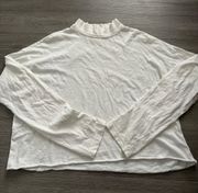 Aerie White Mock Neck Shirt