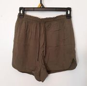 Cotton On green/khaki drawstring waist shorts