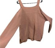 Soho Jeans New York & Company NWT Dusty Rose Cold Shoulder Casual Knit Sweater