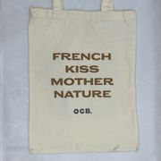 French Kiss Mother Nature OCB Natural Rolling Papers Smoking Beige Tote Bag.