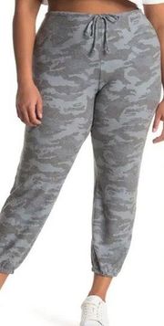 Chaser Blue Camo Love Brushed Knit Joggers