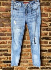 Only Jeans Medium Wash Blue Distressed Denim Darlie Boyfriend Jeans Women's 8