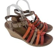 Cobb Hill by New Balance Womens Wedge Sandals 3.5" Heels Strappy Multicolor 10