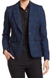 Glen Plaid One Button Peak Lapel Dickey Blazer Size 0 NWT