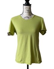 Columbia Women's Crewneck Short Sleeve Athletic T-Shirt Top Lime Green Medium