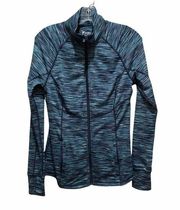 Old Navy Space Dye Zip Up Athletic Jacket Blue Size Small