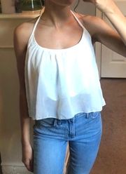 White Halter Top