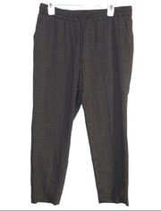 Express Mid Rise Ankle Plaid Pull On Pant Size Medium