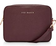 💕TED BAKER💕 Saphire Soft Leather Crossbody Camera Bag Leather Deep Purple NWT