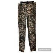 Leopard Print Cargo Skinny Jeans Size 3/26