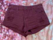 Billabong Maroon Jean Shorts