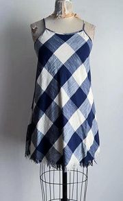 Universal Threads Navy and White 100% Cotton Checkered Picnic Mini Summer Spring Sundress Size XS