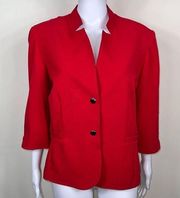 R&K Originals Vintage Cropped Red Power Blazer