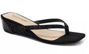 THALIA SODI Women's Verra Wedge Sandals Black Sz 6
