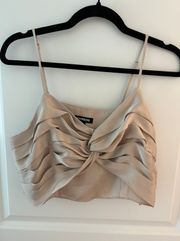 Beige Crop Top