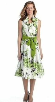 New! JESSICA HOWARD Women's Floral Print Ruffled Wrap Dress Belted Size 18