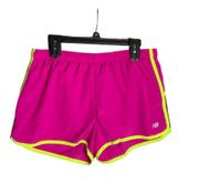 New Balance Hot Pink w Neon Yellow & Raspberry Athletic Shorts Wm L