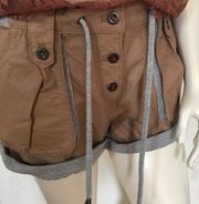 ASOS Leather/2 toned pocket shorts