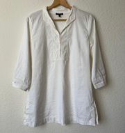 White Popover Blouse