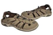 Eddie Bauer Sandals Womens 10 Brown Leather Blakely Adjustable Hiking Outdoor