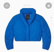 khy blue cropped puffer jacket