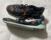 Rare  5.0 Photosynthesis Obsidian Teal Floral Nike Free 5.0 Womans or mens b