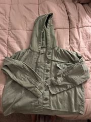 American Eagle AE Camo Green Cropped Jacket