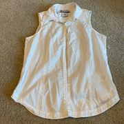 Columbia white button up polo tank