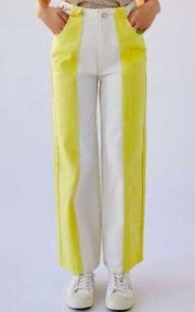 BDG Yellow and White Straight Jeans