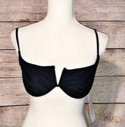 NWT South Beach monowire Black Bikini Top  Size 10