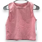 Zyia Active Muted Pink High Neck Stronger Cropped Tank Top Size L NEW