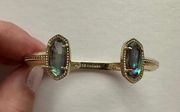 Kendra Scott Elton Cuff Bracelet Gold Abalone