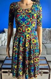 Lularoe Geometric Print Nicole Dress Size XXS