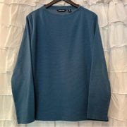 Lands' End Boat Neck Ribbed Sweatshirt - Size XL